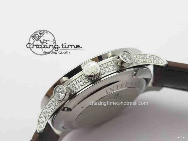 MIROTIME 0312 Unique Portuguese IW3714 Diam ZF V2 1:1 Best Edition Gray Dial On Brown Leather Strap A79350 (Slim Movement) 7250